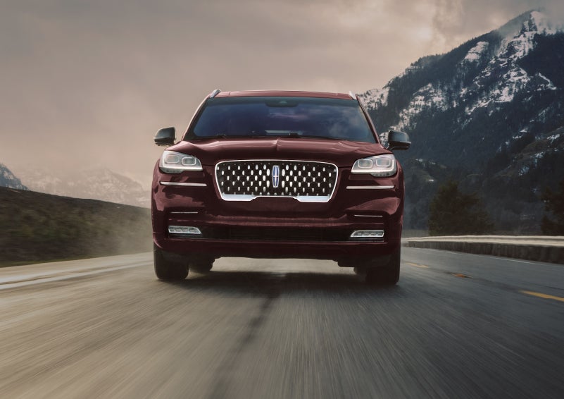 A 2024 Lincoln Aviator® SUV is shown in the Diamond Red exterior color. | Griffin Lincoln in Tifton GA
