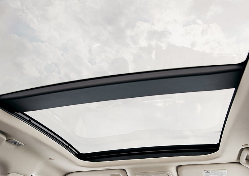 The available panoramic Vista Roof® is shown from inside a 2024 Lincoln Corsair® SUV. | Griffin Lincoln in Tifton GA