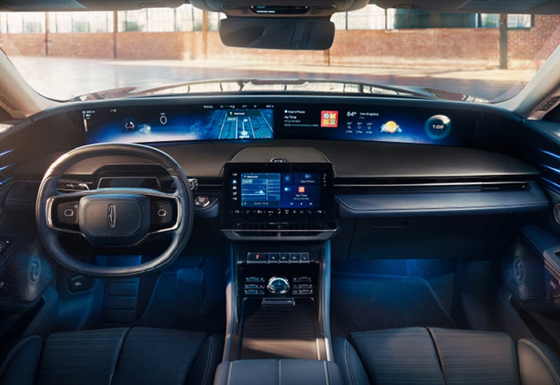 A large panoramic display is shown on the dashboard of a 2024 Lincoln Nautilus® SUV | Griffin Lincoln in Tifton GA