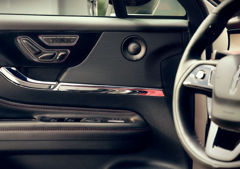 An audio speaker is shown in the driver's side door of a 2024 Lincoln Corsair® SUV. | Griffin Lincoln in Tifton GA