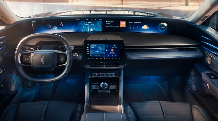 A large panoramic display is shown on the dashboard of a 2025 Lincoln Nautilus® SUV | Griffin Lincoln in Tifton GA