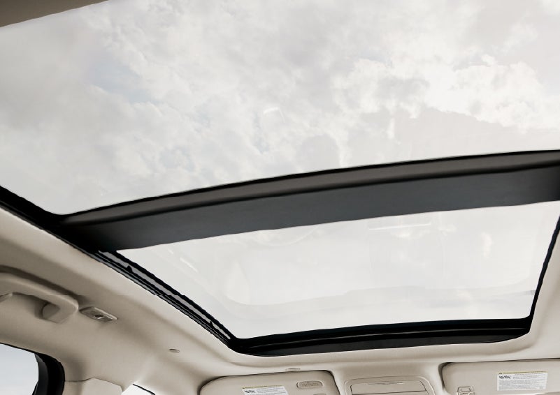 The available panoramic Vista Roof® is shown from inside a 2026 Lincoln Corsair® SUV | Griffin Lincoln in Tifton GA