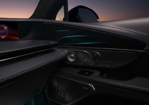 Selectable ambient lighting glows in the passenger door panel. | Griffin Lincoln in Tifton GA