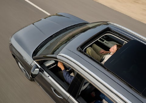 The available panoramic Vista Roof® of a 2027 Lincoln Aviator® SUV is open. | Griffin Lincoln in Tifton GA